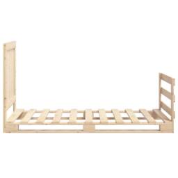 Berkfield Home Beautiful Bed Frame without Mattress with Headboard 90x200 cm Sol in Light Tan - thumbnail 8