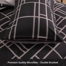 Lazzaro Home Premium Brushed Microfiber Bricks Reversible Duvet Cover Set in Light Brown - Size: Single - thumbnail 7