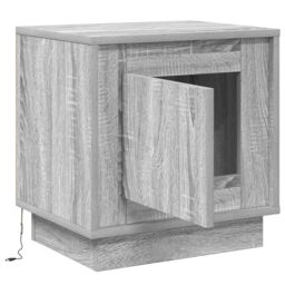 Berkfield Home Bedside Cabinets with LED Lights 2 pcs Grey Sonoma 44x34, 5x45 cm - thumbnail 6
