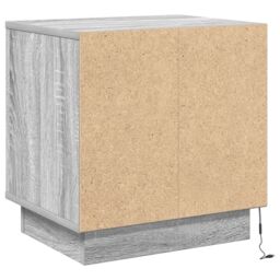 Berkfield Home Bedside Cabinets with LED Lights 2 pcs Grey Sonoma 44x34, 5x45 cm - thumbnail 9