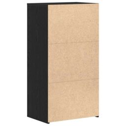 Berkfield Home Sideboard with 6 Drawers Black Oak 50x34x96 cm Engineered Wood - Size: 50 x 34 x 96 cm - thumbnail 8