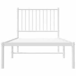 Berkfield Home Metal Bed Frame with Headboard White 80x200 cm - thumbnail 5