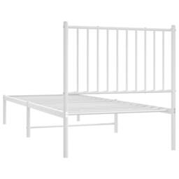 Berkfield Home Metal Bed Frame with Headboard White 80x200 cm - thumbnail 7