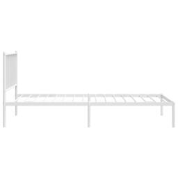 Berkfield Home Metal Bed Frame with Headboard White 80x200 cm - thumbnail 6