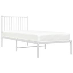 Berkfield Home Metal Bed Frame with Headboard White 80x200 cm - thumbnail 4