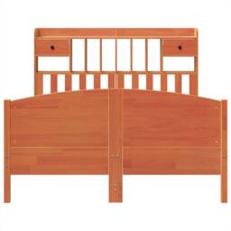 Berkfield Home Decorative Bookcase Bed without Mattress Wax Brown 160x200cm Soli - Size: 160x200 cm - thumbnail 4