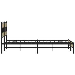Berkfield Home Metal Bed Frame without Mattress Sonoma Oak 200x200 cm in Brown - thumbnail 5