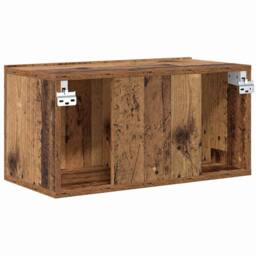 Berkfield Home TV Cabinet Old Wood Particle board Medium TV Cabinet in Brown - thumbnail 8
