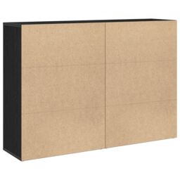 Berkfield Home Sideboards 2 pcs Black Oak 60x31x84 cm Engineered Wood - Size: 60 x 31 x 84 cm - thumbnail 8