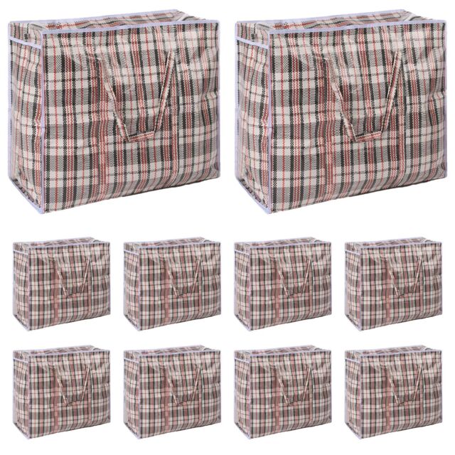 OHS Laundry Bags Zip 10 x Extra Large Clothes Bedding Storage Bag Organiser in Grey - image 1