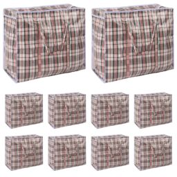 OHS Laundry Bags Zip 10 x Extra Large Clothes Bedding Storage Bag Organiser in Grey - thumbnail 1