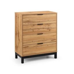 Cheshire Premium Kora 4 Drawer Chest - Oak in Brown - thumbnail 1