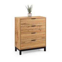 Cheshire Premium Kora 4 Drawer Chest - Oak in Brown - thumbnail 2
