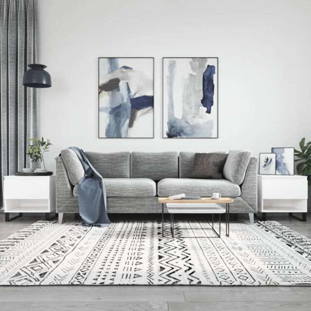 Berkfield Home Coffee Tables 2 pcs White 50x46x50 cm Engineered Wood - Size: 50 x 46 x 50 cm - image 1
