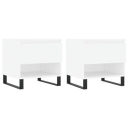 Berkfield Home Coffee Tables 2 pcs White 50x46x50 cm Engineered Wood - Size: 50 x 46 x 50 cm - thumbnail 2
