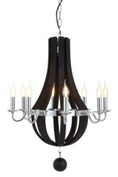 Orsina Kensington Townhouse Curved Chandelier in Black