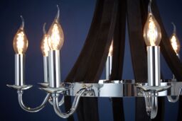 Orsina Kensington Townhouse Curved Chandelier in Black - thumbnail 2