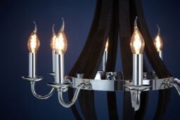 Orsina Kensington Townhouse Curved Chandelier in Black - thumbnail 3