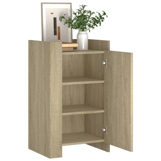 Berkfield Home Sideboard Sonoma Oak 45x35x75 cm Engineered Wood in Light Tan - Size: 45 x 35 x 75 cm - image 1