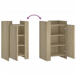 Berkfield Home Sideboard Sonoma Oak 45x35x75 cm Engineered Wood in Light Tan - Size: 45 x 35 x 75 cm - thumbnail 8