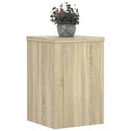 Berkfield Home Plant Stands 2 pcs Sonoma Oak 25x25x35 cm Engineered Wood in Light Tan - Size: 25 x 25 x 35 cm