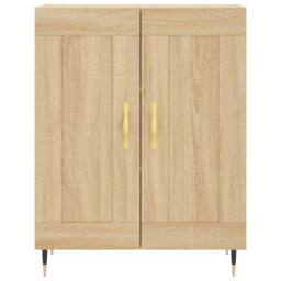 Berkfield Home Highboard Sonoma Oak 69.5x34x180 cm Engineered Wood in Light Brown - thumbnail 8