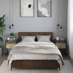 Berkfield Home Bedside Cabinets 2 pcs Sonoma Oak 40x40x55 cm Engineered Wood in Light Tan - Size: 40 x 40 x 55 cm - thumbnail 2