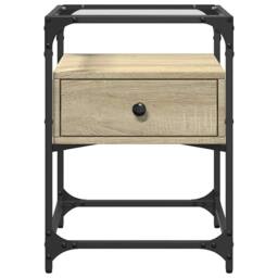 Berkfield Home Bedside Cabinets 2 pcs Sonoma Oak 40x40x55 cm Engineered Wood in Light Tan - Size: 40 x 40 x 55 cm - thumbnail 4