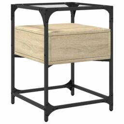 Berkfield Home Bedside Cabinets 2 pcs Sonoma Oak 40x40x55 cm Engineered Wood in Light Tan - Size: 40 x 40 x 55 cm - thumbnail 7