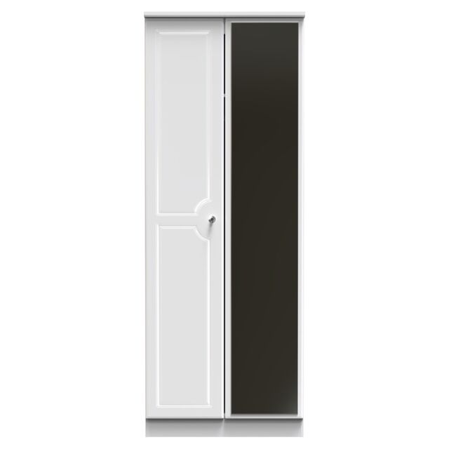 Ready Assembled 2 U Stratford Tall 2 Door Mirrored Wardrobe (Ready Assembled) in White - image 1