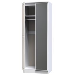 Ready Assembled 2 U Stratford Tall 2 Door Mirrored Wardrobe (Ready Assembled) in White - thumbnail 5