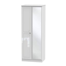 Ready Assembled 2 U Stratford Tall 2 Door Mirrored Wardrobe (Ready Assembled) in White - thumbnail 6