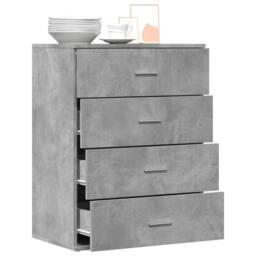 Berkfield Home Sideboard Concrete Grey 60x39x80 cm Engineered Wood - Size: 60 x 39 x 80 cm - thumbnail 4