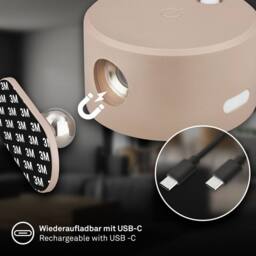 BRILONER LED Wall Light CCT Rechargeable Reading Lamp Magnet Spotlight Beige - thumbnail 4