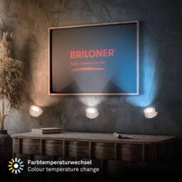 BRILONER LED Wall Light CCT Rechargeable Reading Lamp Magnet Spotlight Beige - thumbnail 5