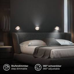BRILONER LED Wall Light CCT Rechargeable Reading Lamp Magnet Spotlight Beige - thumbnail 7