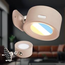 BRILONER LED Wall Light CCT Rechargeable Reading Lamp Magnet Spotlight Beige - thumbnail 3