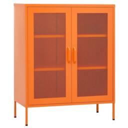 Berkfield Home Storage Cabinet Orange 80x35x101.5 cm Steel - thumbnail 1