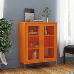 Berkfield Home Storage Cabinet Orange 80x35x101.5 cm Steel - thumbnail 2