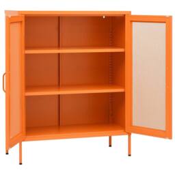 Berkfield Home Storage Cabinet Orange 80x35x101.5 cm Steel - thumbnail 4