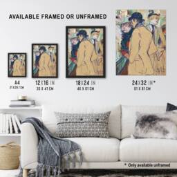 "Artery8 Alfred la Guigne in Cafe Vintage Framed Wall Art Print Toulouse Lautrec - Size: W12"" x H16""" - thumbnail 3