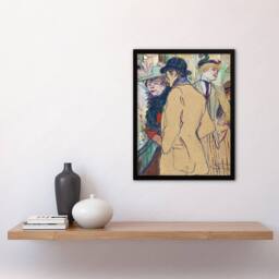 "Artery8 Alfred la Guigne in Cafe Vintage Framed Wall Art Print Toulouse Lautrec - Size: W12"" x H16""" - thumbnail 4