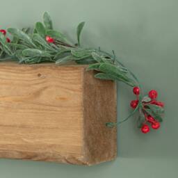 Samuel Alexander 1.90m Festive Garland with Green Seasonal Leaves & Red Berries - thumbnail 5