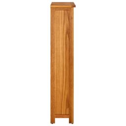 Berkfield Home 4-Tier Bookcase 70x22x110 cm Solid Oak Wood in Brown - Size: 70 x 22 x 110 cm - thumbnail 3