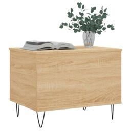 Berkfield Home Coffee Table Sonoma Oak 60x44.5x45 cm Engineered Wood in Brown - thumbnail 4