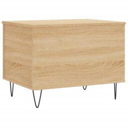 Berkfield Home Coffee Table Sonoma Oak 60x44.5x45 cm Engineered Wood in Brown - thumbnail 5