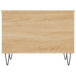 Berkfield Home Coffee Table Sonoma Oak 60x44.5x45 cm Engineered Wood in Brown - thumbnail 6