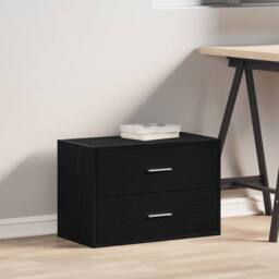 Berkfield Home Cabinet with 2 Drawers Black Oak 60x31x40 cm Engineered Wood - Size: 60 x 31 x 40 cm - thumbnail 3