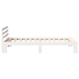 Berkfield Home Wood Bed Frame White Wood 100 x 200 cm Minimalistic Bed Frame - thumbnail 6