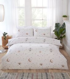 Rapport Home Manifesting Polycotton Duvet Cover Set With Pillowcase in White - Size: King - thumbnail 2